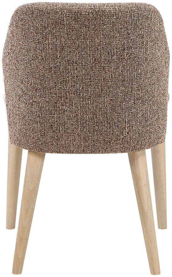 Valeo Linen Textured Fabric Upholstered Dining Chair - Brown - 88083-C-BROWN_6
