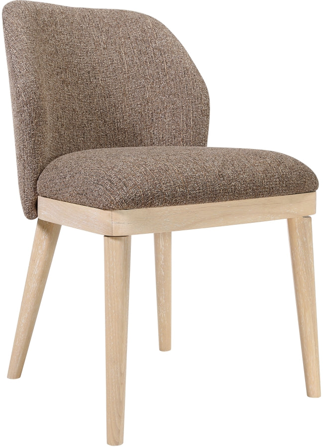Valeo Linen Textured Fabric Upholstered Dining Chair - Brown - 88083-C-BROWN_7