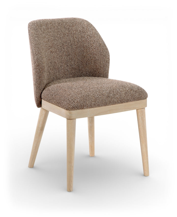 Valeo Linen Textured Fabric Upholstered Dining Chair - Brown - 88083-C-BROWN_2