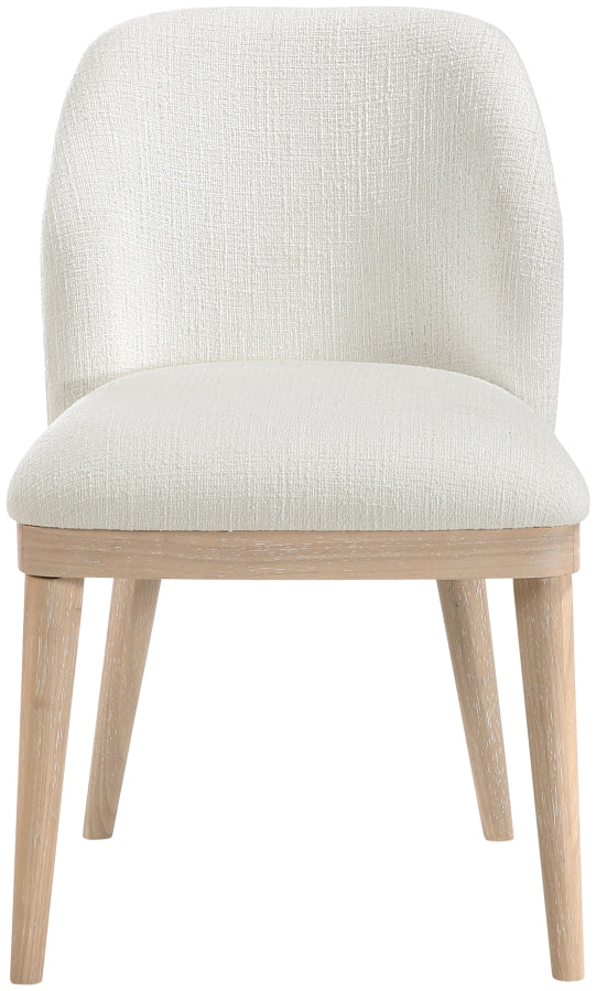 Valeo Linen Textured Fabric Upholstered Dining Chair - Cream - 88083-C-CREAM_4