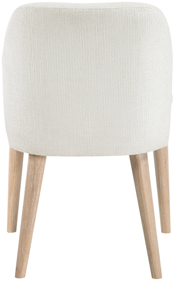 Valeo Linen Textured Fabric Upholstered Dining Chair - Cream - 88083-C-CREAM_6