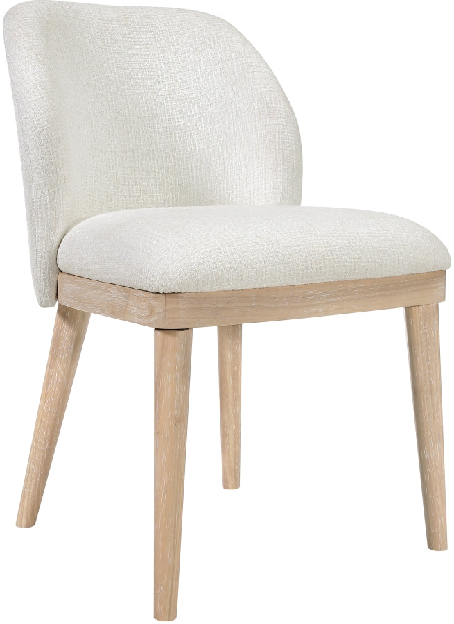 Valeo Linen Textured Fabric Upholstered Dining Chair - Cream - 88083-C-CREAM_7