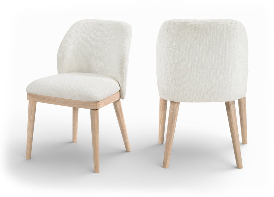 Valeo Linen Textured Fabric Upholstered Dining Chair - Cream - 88083-C-CREAM_1
