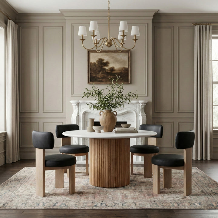 Atelier Vegan Leather Upholstered Dining Chair - Black - 88086-C-BLACK_3