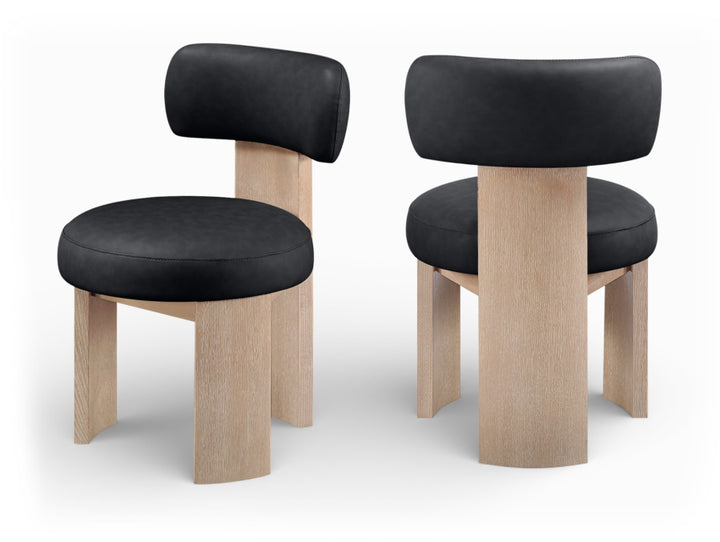 Atelier Vegan Leather Upholstered Dining Chair - Black - 88086-C-BLACK_1