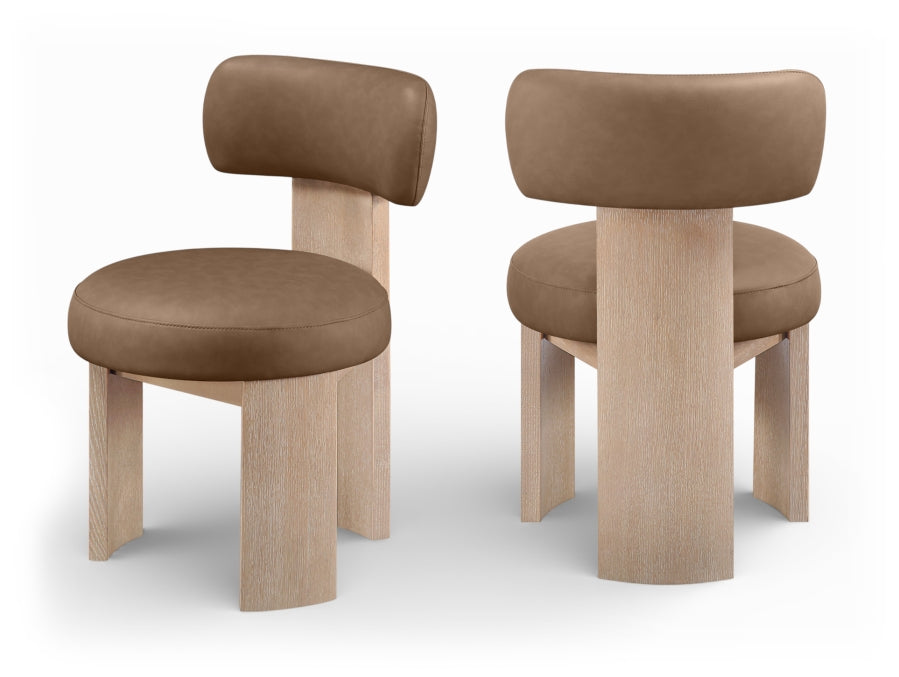 Atelier Vegan Leather Upholstered Dining Chair - Brown - 88086-C-BROWN_1