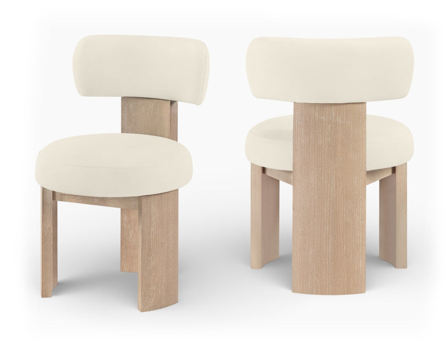 Atelier Vegan Leather Upholstered Dining Chair - Cream - 88086-C-CREAM_1