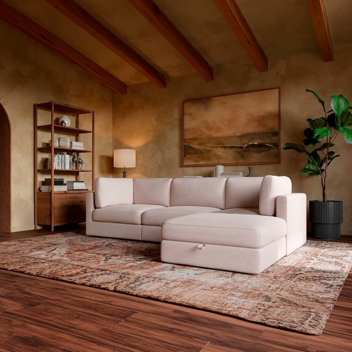 Haven 3-pc Modular Sofa W/Ottoman