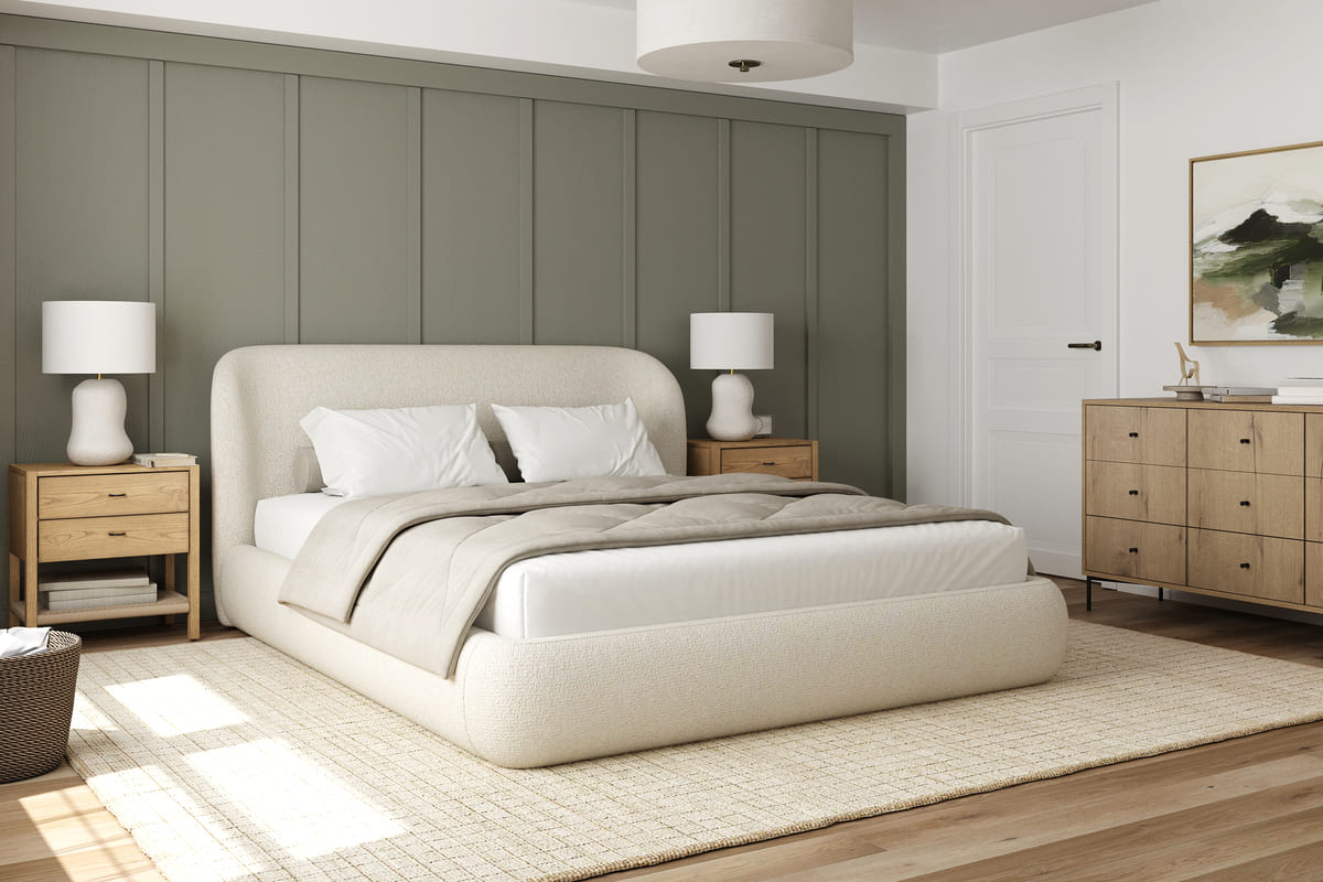 Chelsea Bed - Soft Rounded Upholstered Bed