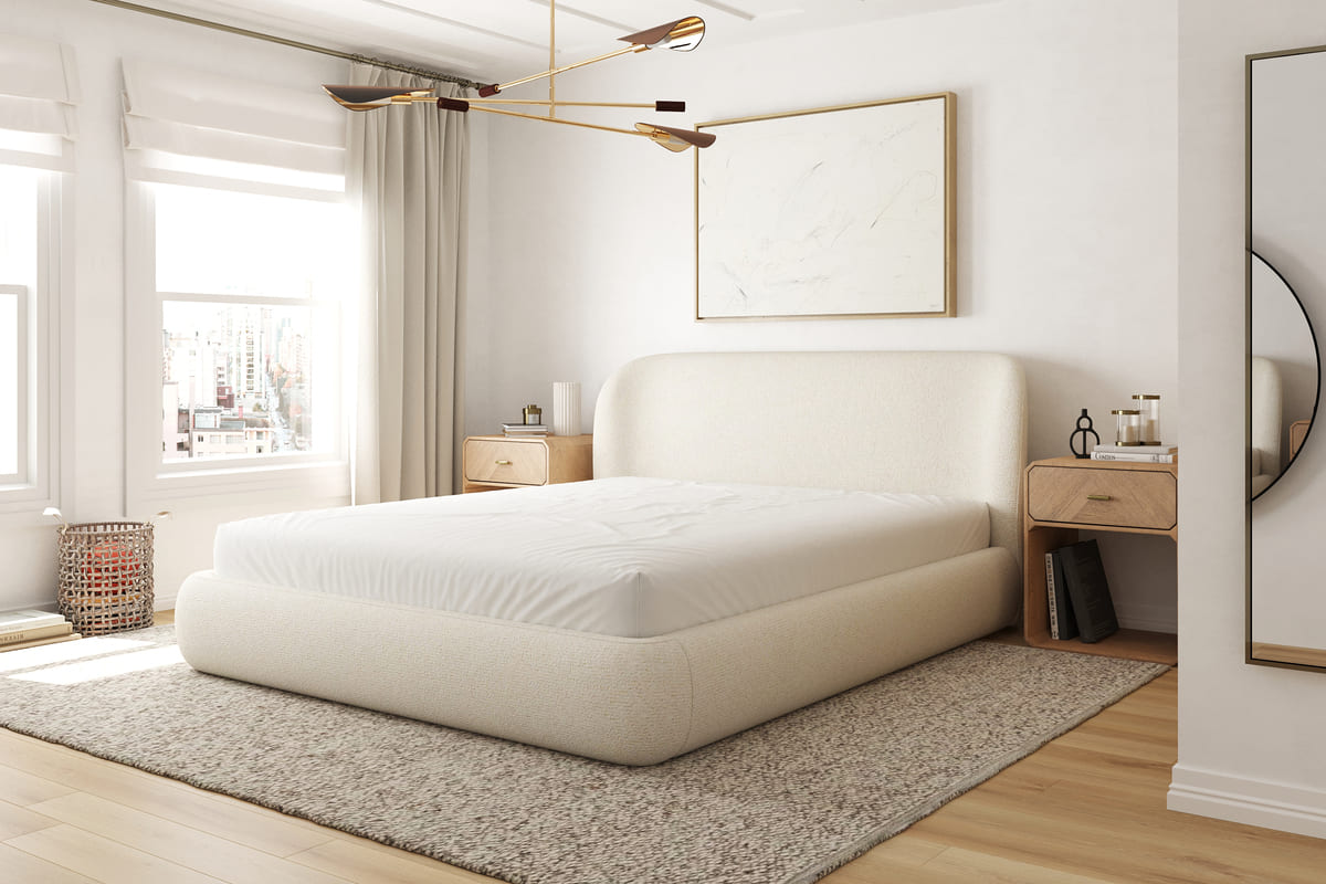 Lula Storage Bed queen size - upholstered bed with hidden storage