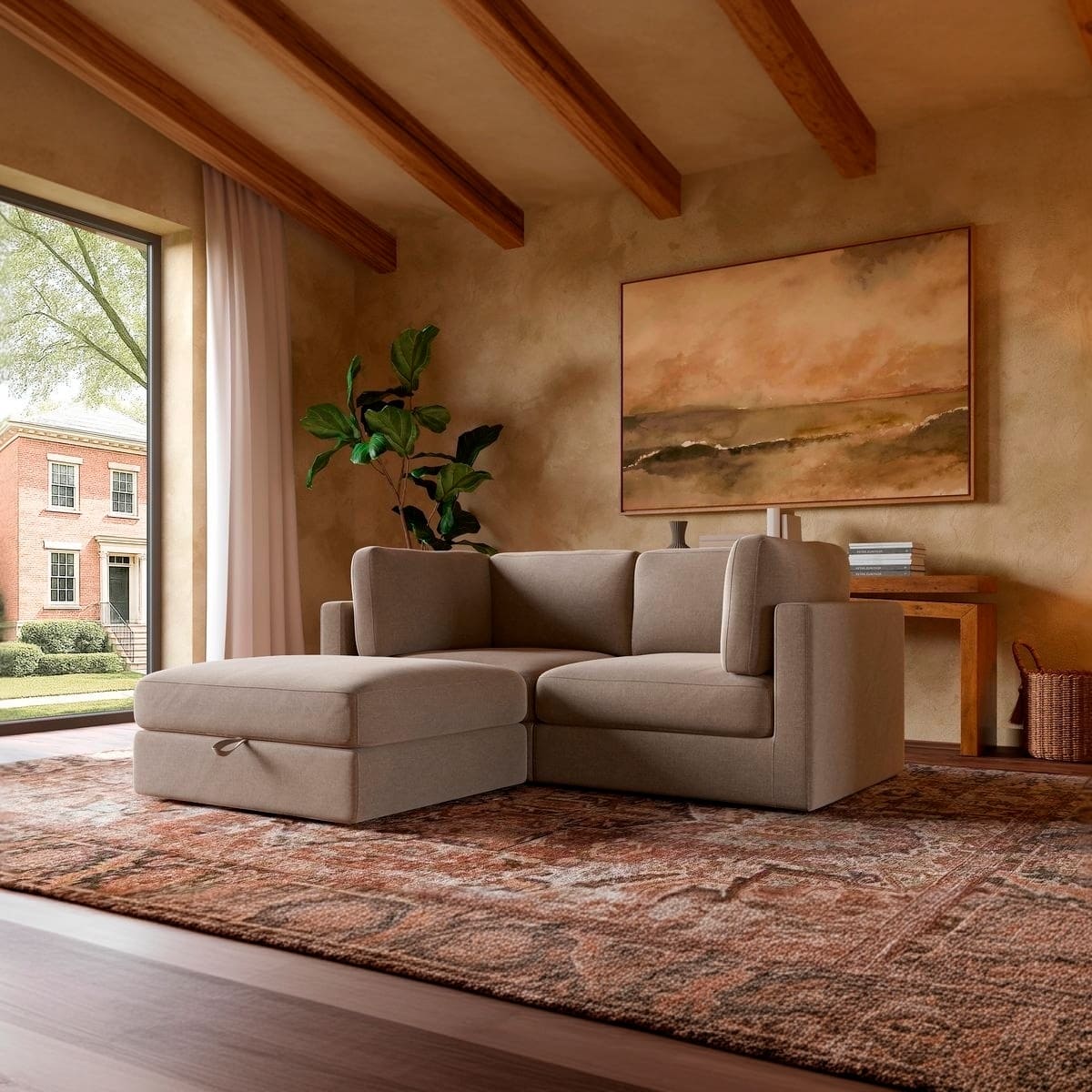 Haven 2-pc Modular Sofa W/Ottoman