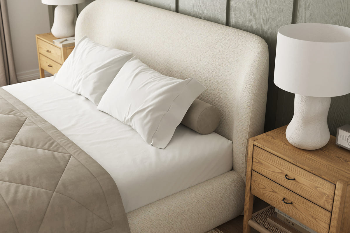 Chelsea Bed - Soft Rounded Upholstered Bed