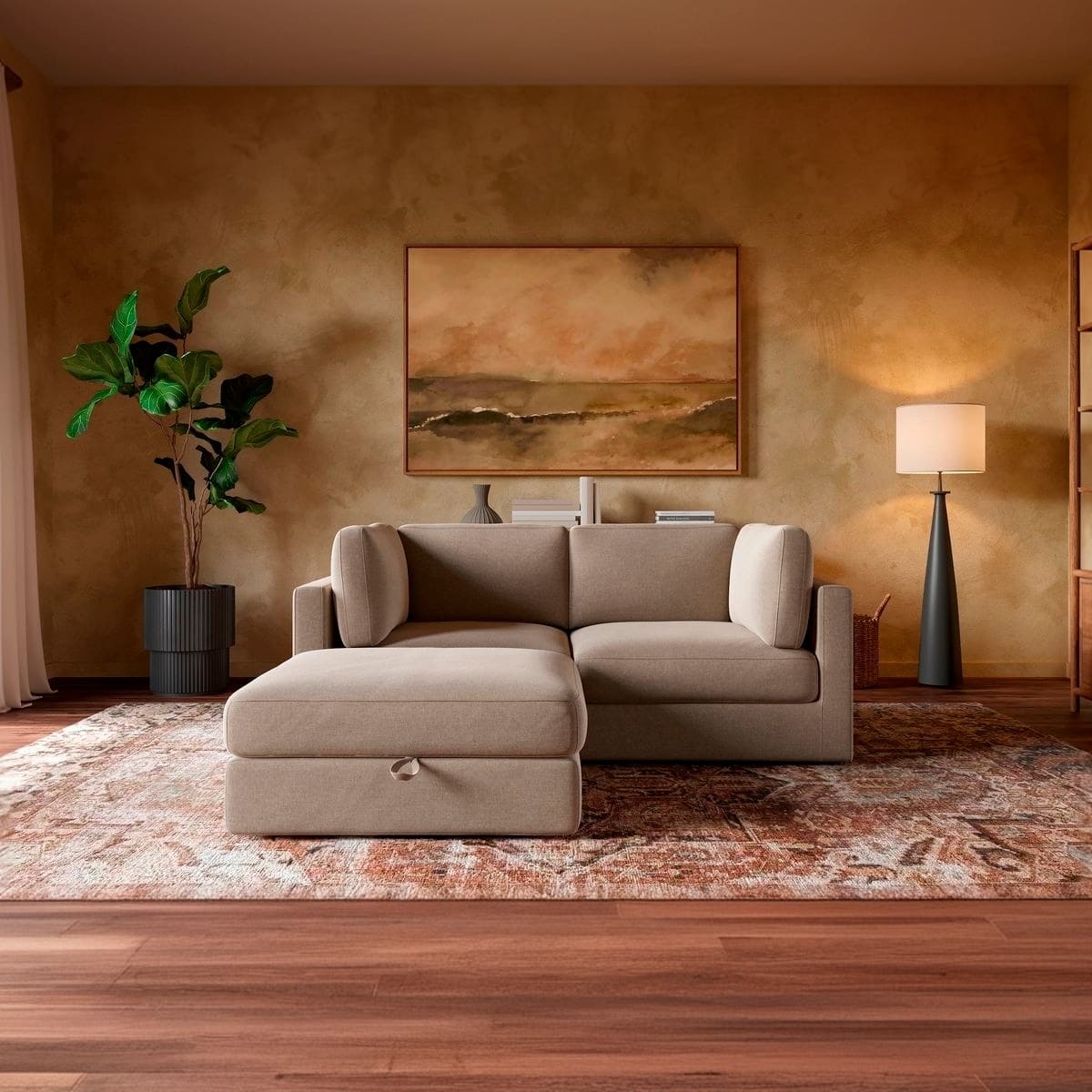 Haven 2-pc Modular Sofa W/Ottoman