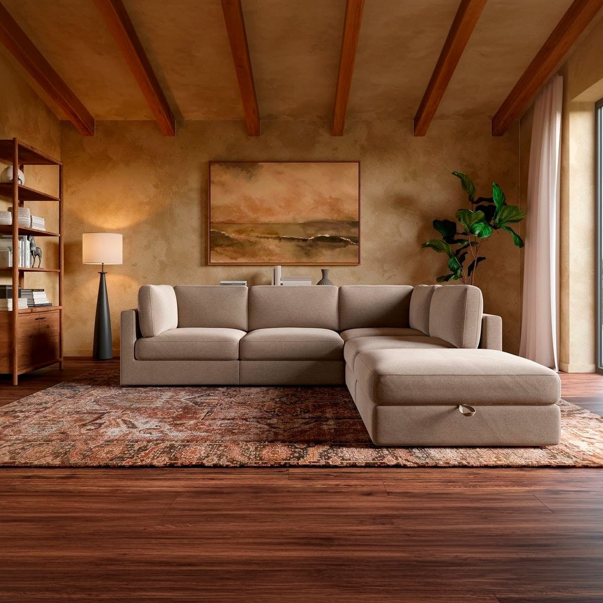 Haven 4-pc Modular Sofa W/Ottoman