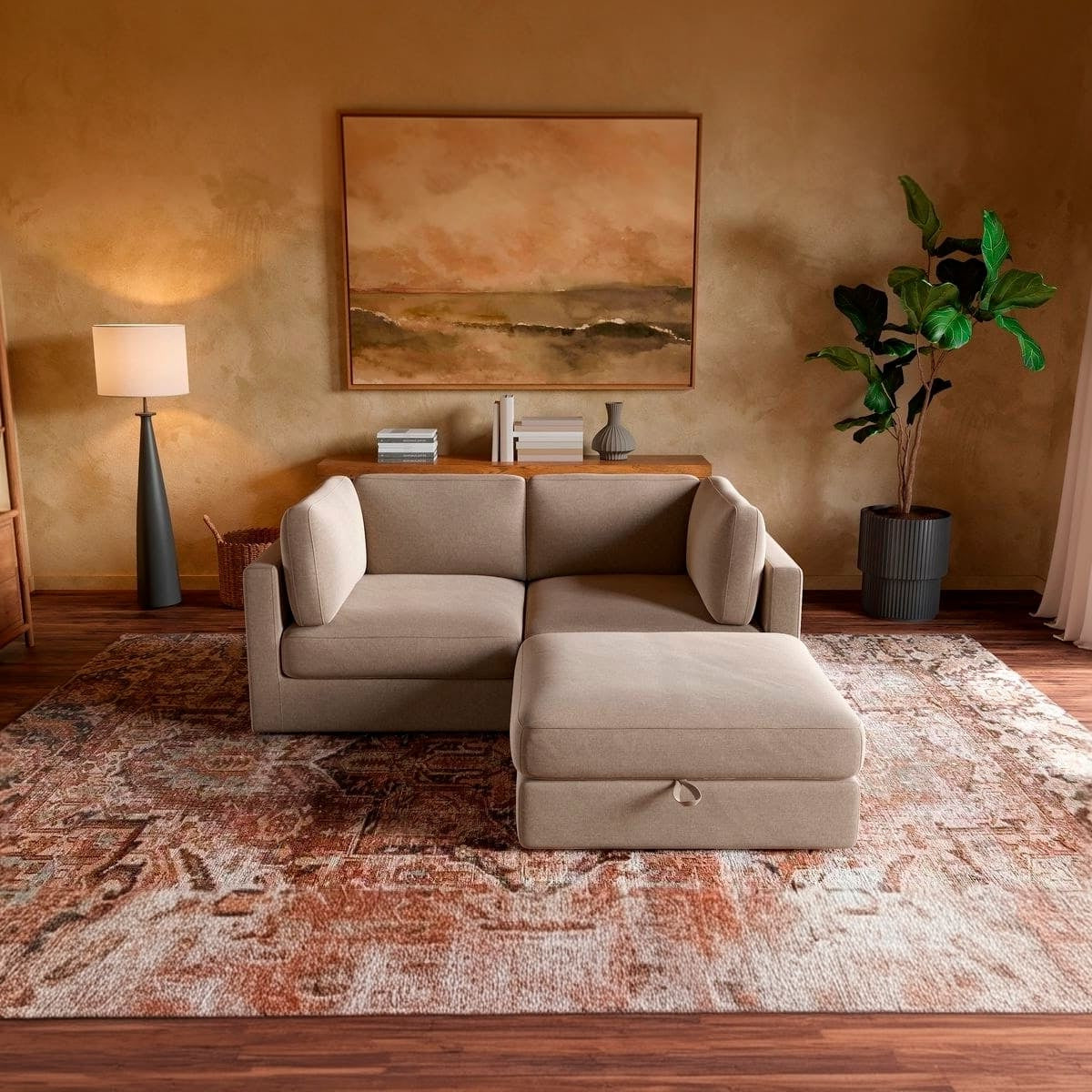 Haven 2-pc Modular Sofa W/Ottoman