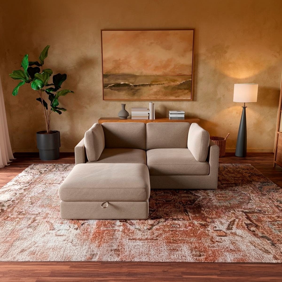 Haven 2-pc Modular Sofa W/Ottoman
