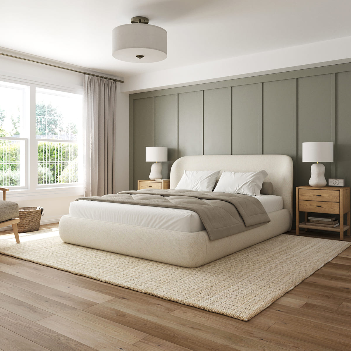 Chelsea Bed - Soft Rounded Upholstered Bed