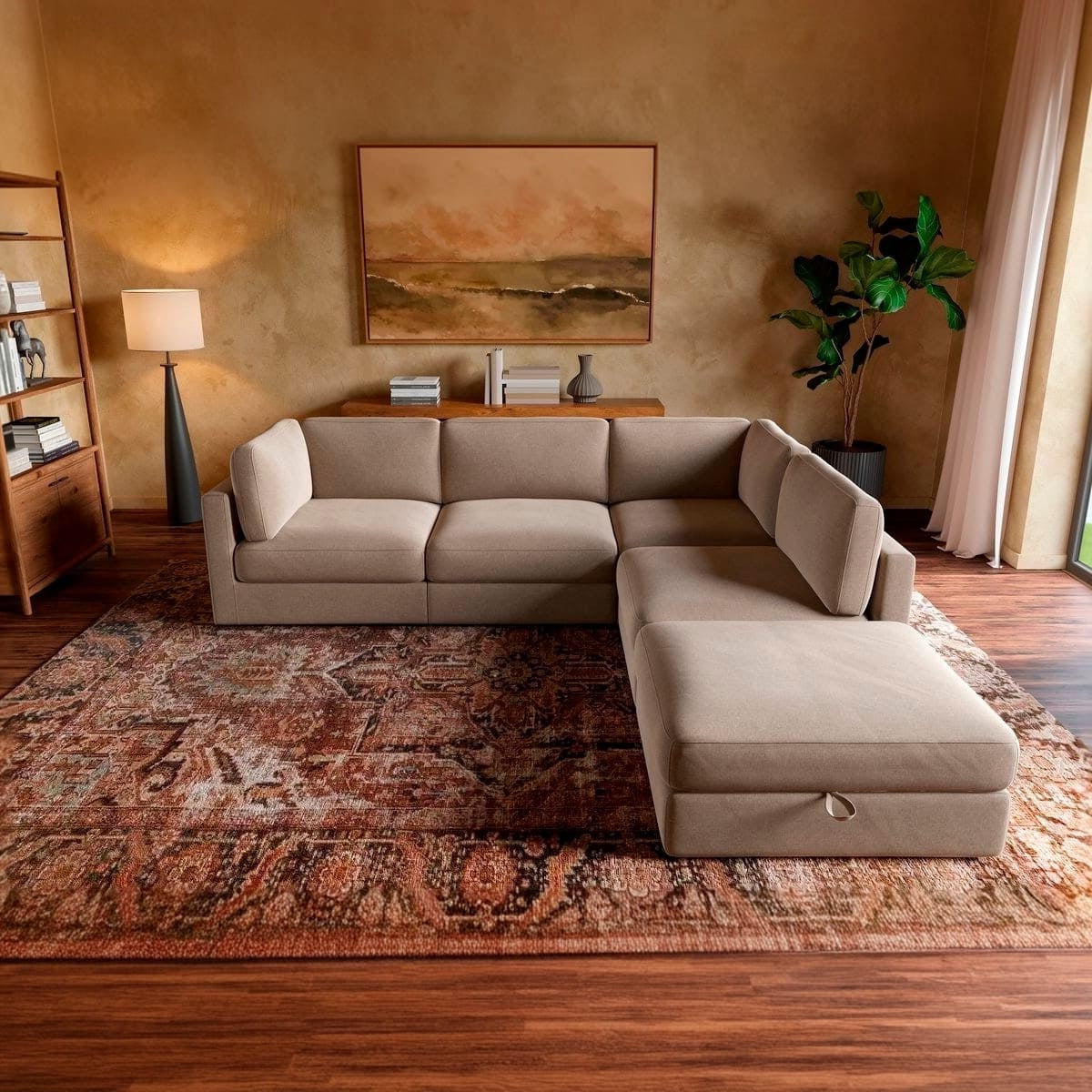 Haven 4-pc Modular Sofa W/Ottoman