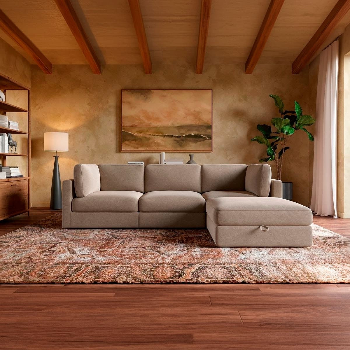 Haven 3-pc Modular Sofa W/Ottoman