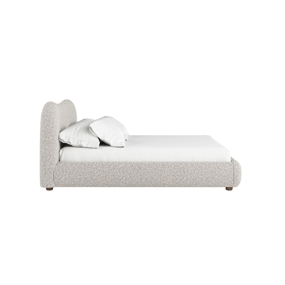 Oliver Bed in master bedroom - modern furniture with curved design