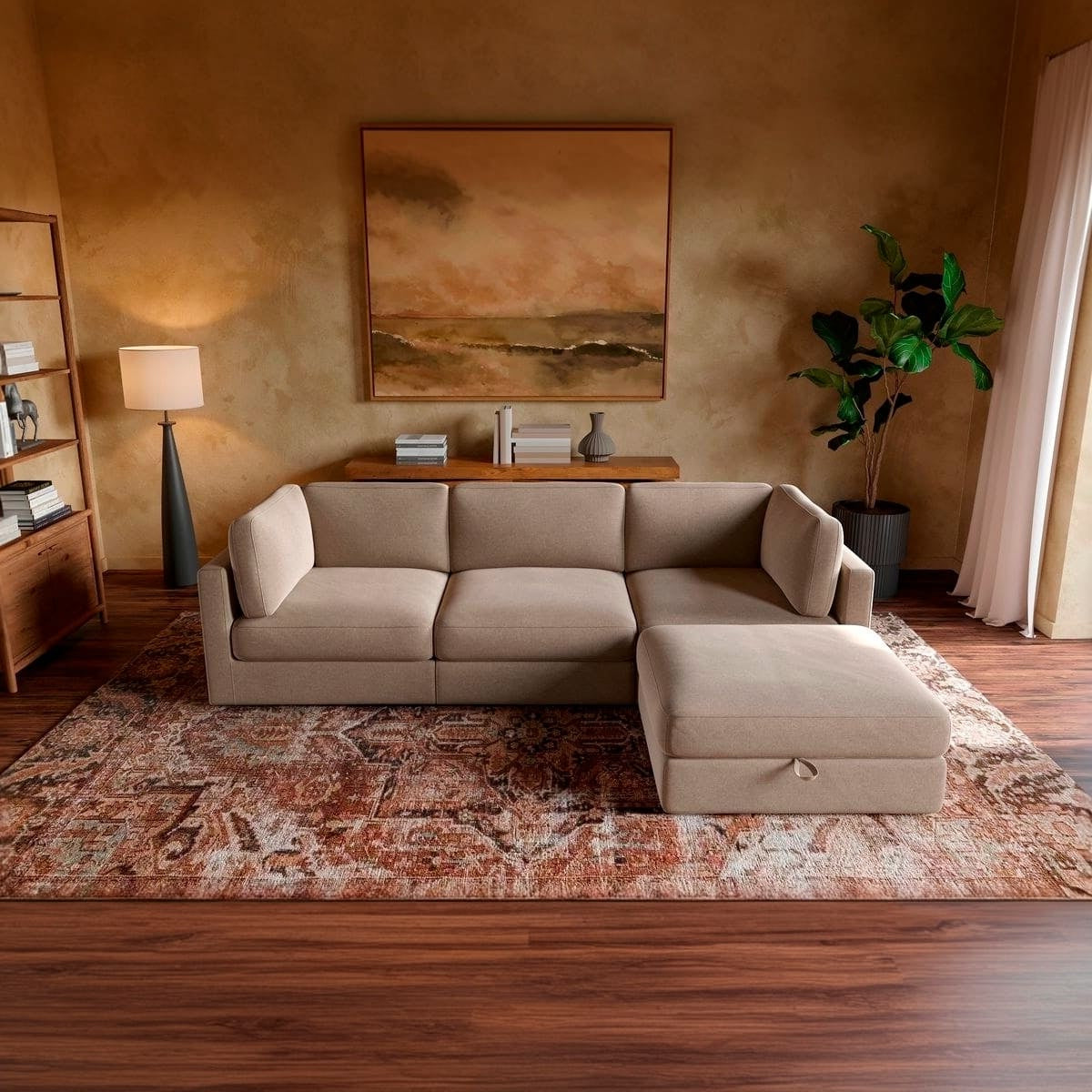 Haven 3-pc Modular Sofa W/Ottoman