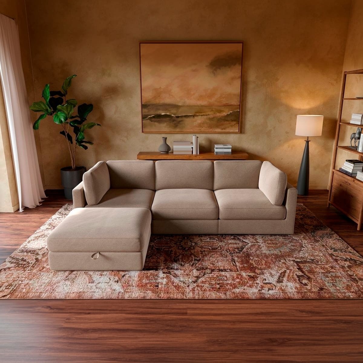 Haven 3-pc Modular Sofa W/Ottoman