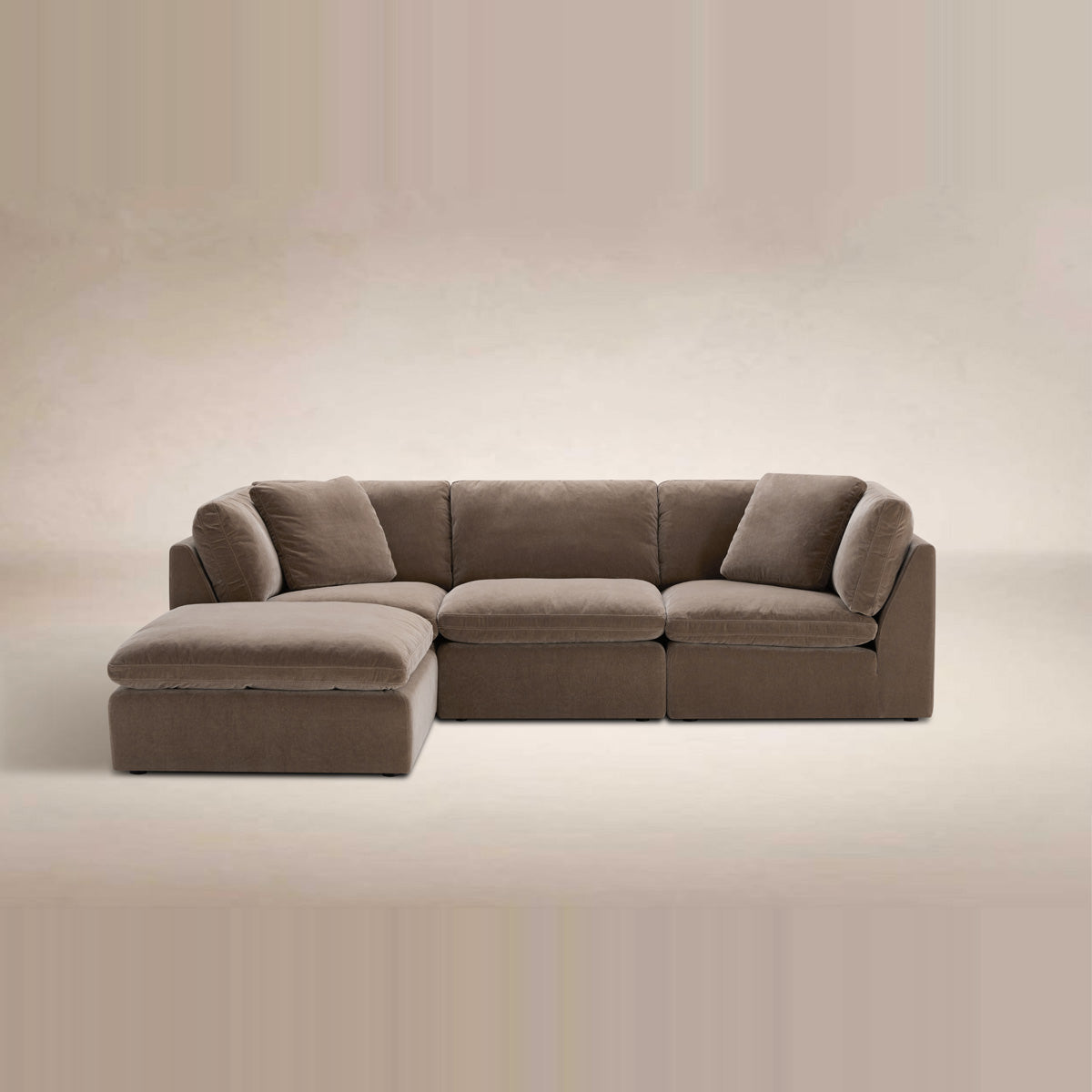 Hilton 3-pc Modular Sofa W/Ottoman