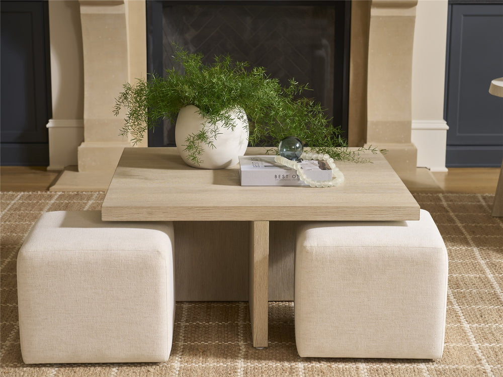 Oasis- Coastal Living Home Collection Dockside Cocktail Table with Ottomans - Default - U533828_1