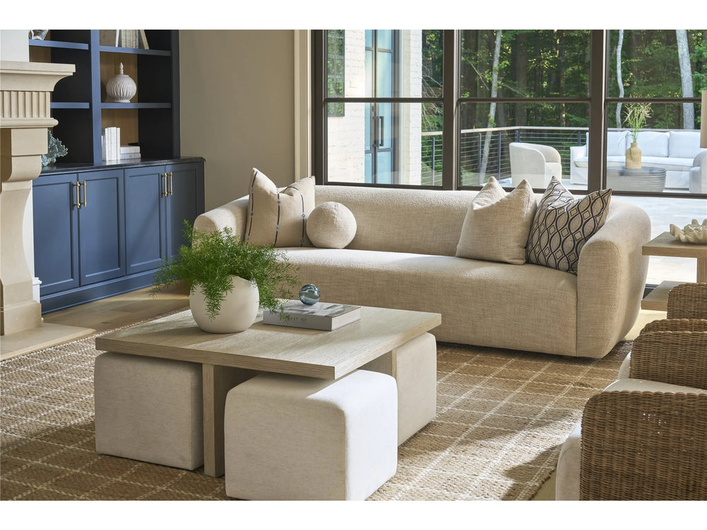 Oasis- Coastal Living Home Collection Dockside Cocktail Table with Ottomans
