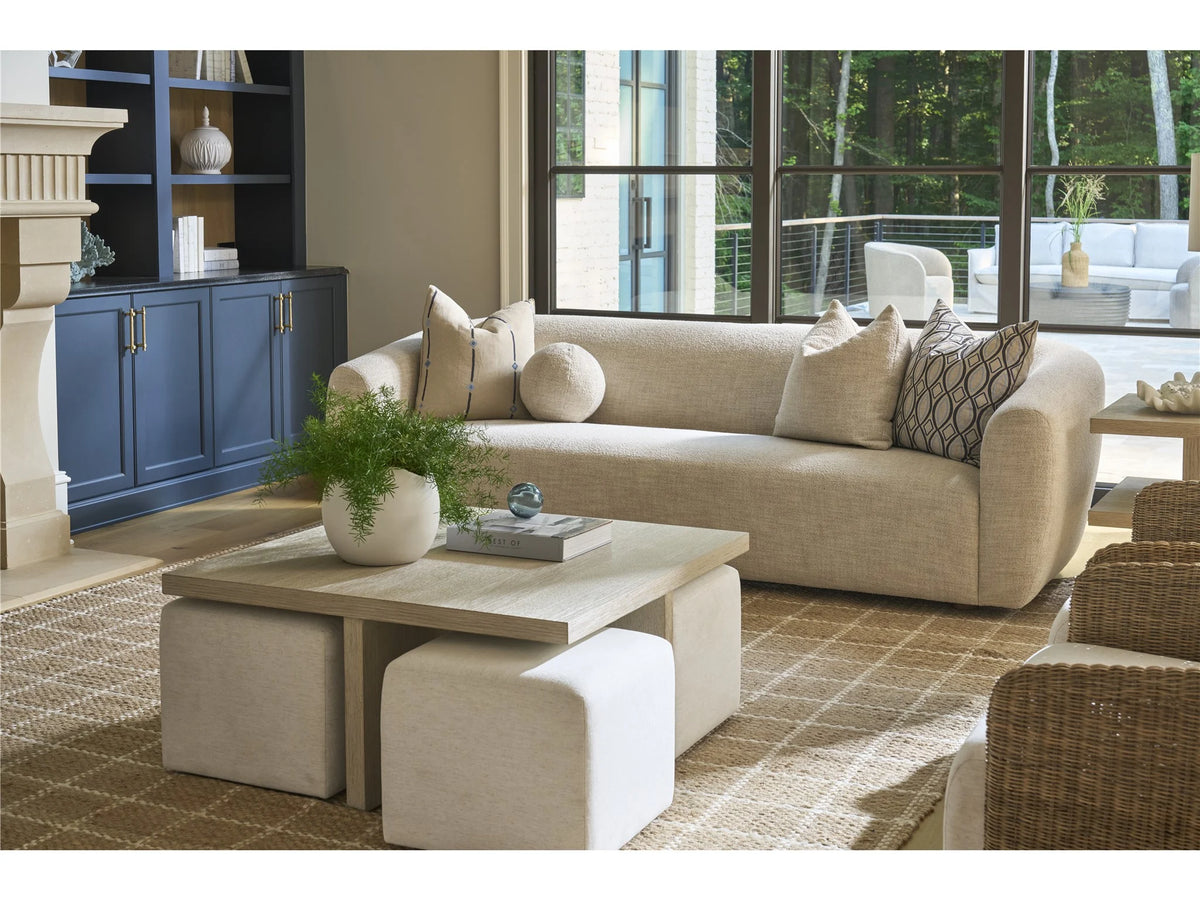 Oasis- Coastal Living Home Collection Dockside Cocktail Table with Ottomans