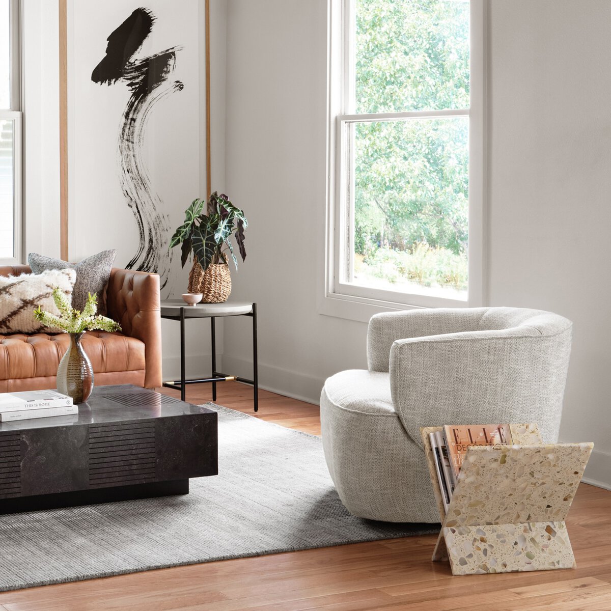 Mila Swivel Chair - Brazos Dove - UATR-060-891P_4
