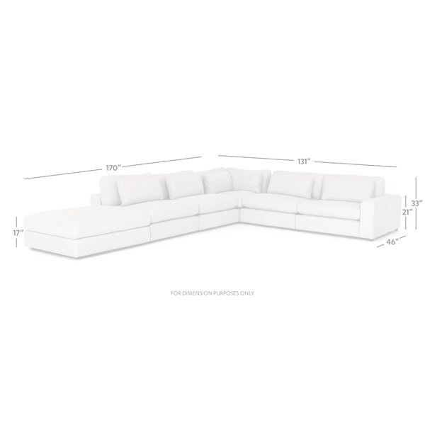 Bloor 5-pc Sectional Sofa W/Ottoman