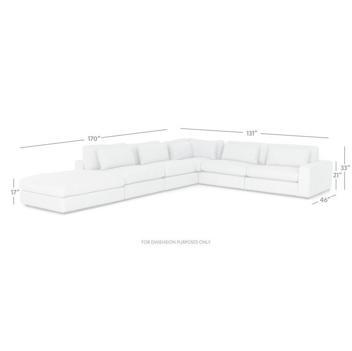 Bloor 5-Piece Sectional - Essence Natural - Raf Sofa W/ Ottoman - UATR-066-377-S5_5