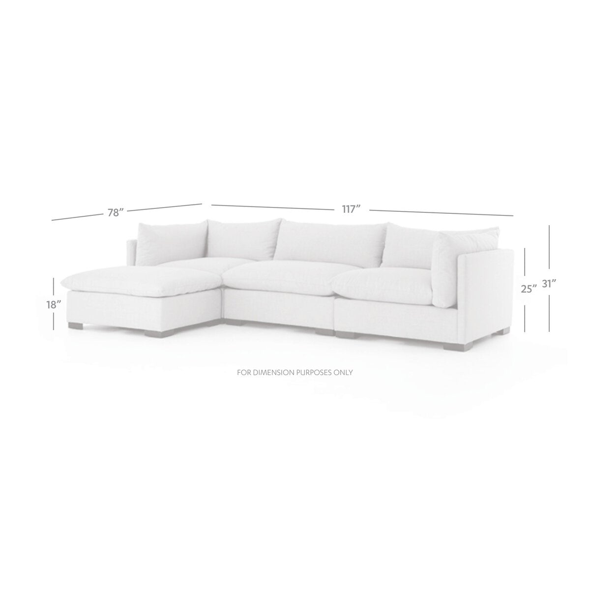 Westwood 3-Piece Sectional - Sectional Sofa + Ottoman - Bennett Moon - UATR-S01-925_3
