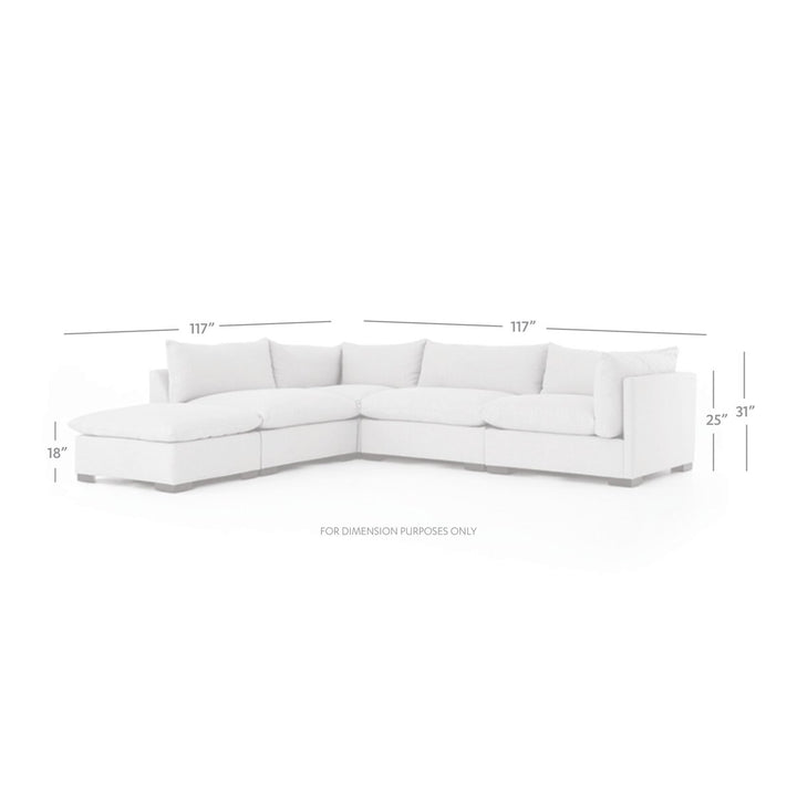Westwood 4-Piece Sectional - Right Facing W/ Ottoman - Bennett Moon - UATR-S02-925_3