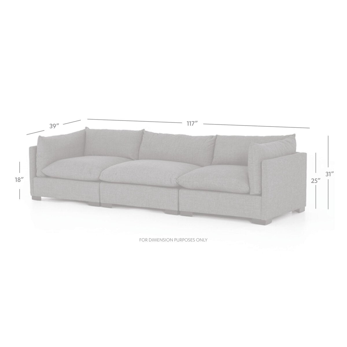 Westwood 3-Piece Sectional - Sectional Sofa - 117" - Bennett Moon - UATR-S05-925_5