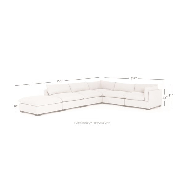 Westwood 5-pc Sectional Sofa W/Ottoman