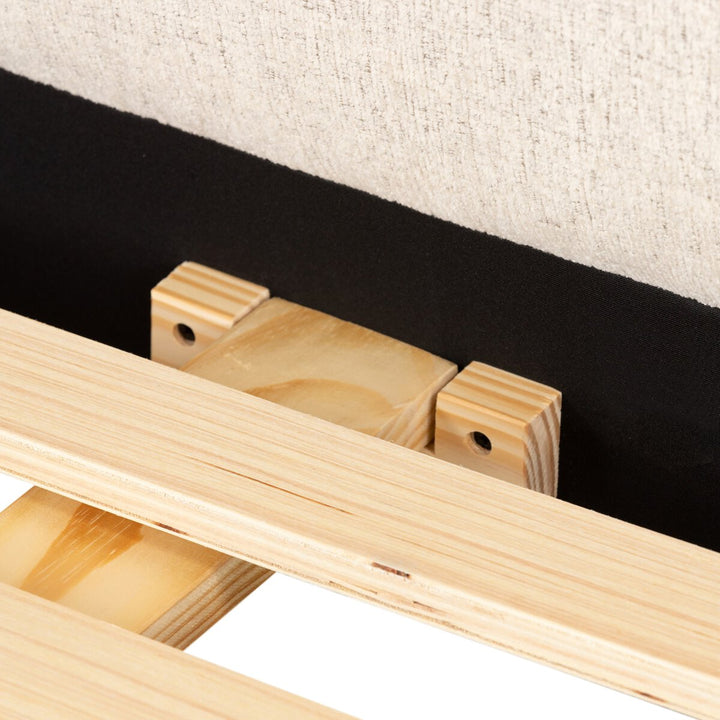 Wooden bracket on a black and white background