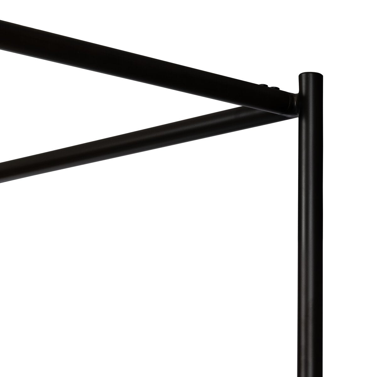 Black metal frame on a white background