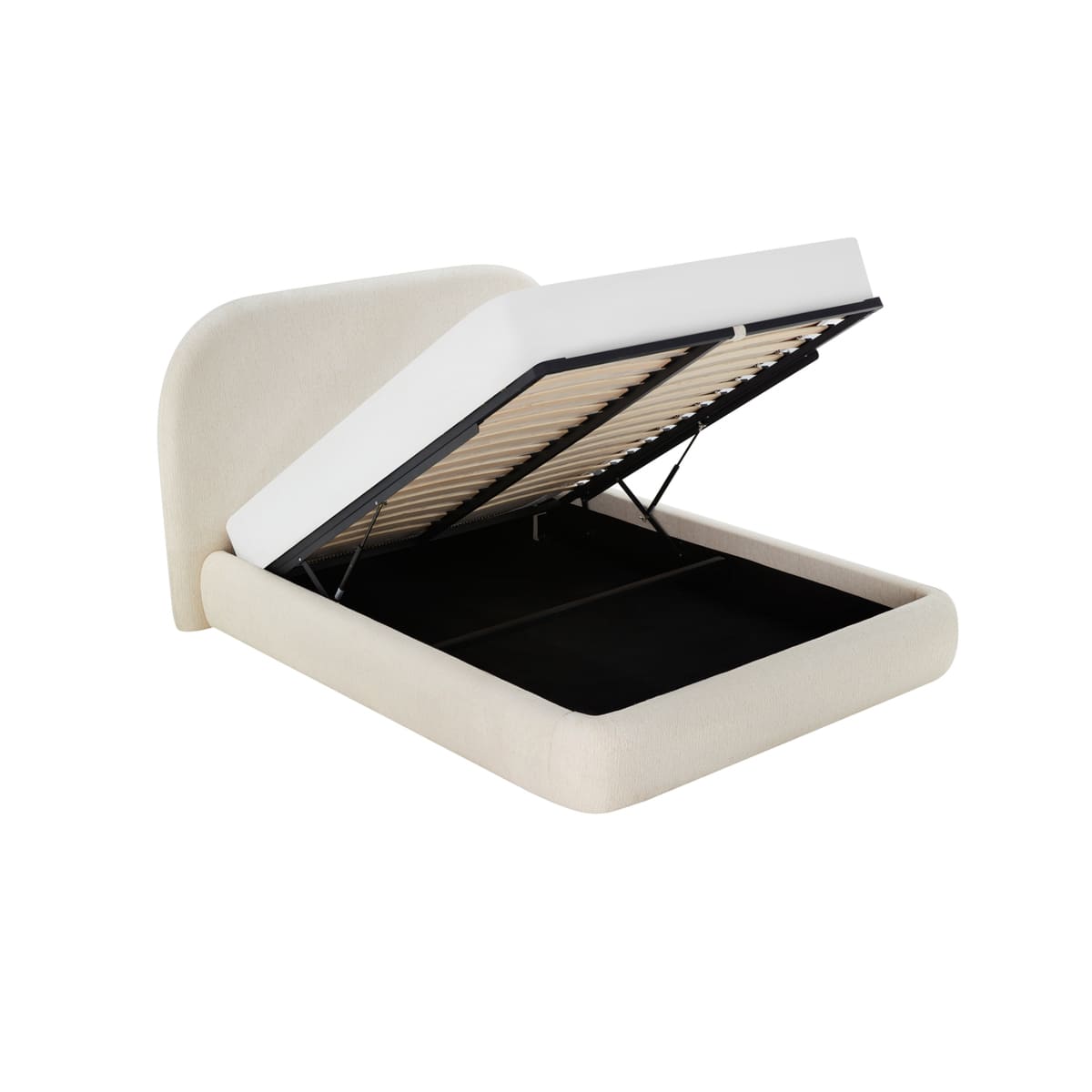 Asher Storage Bed underbed storage compartment opened