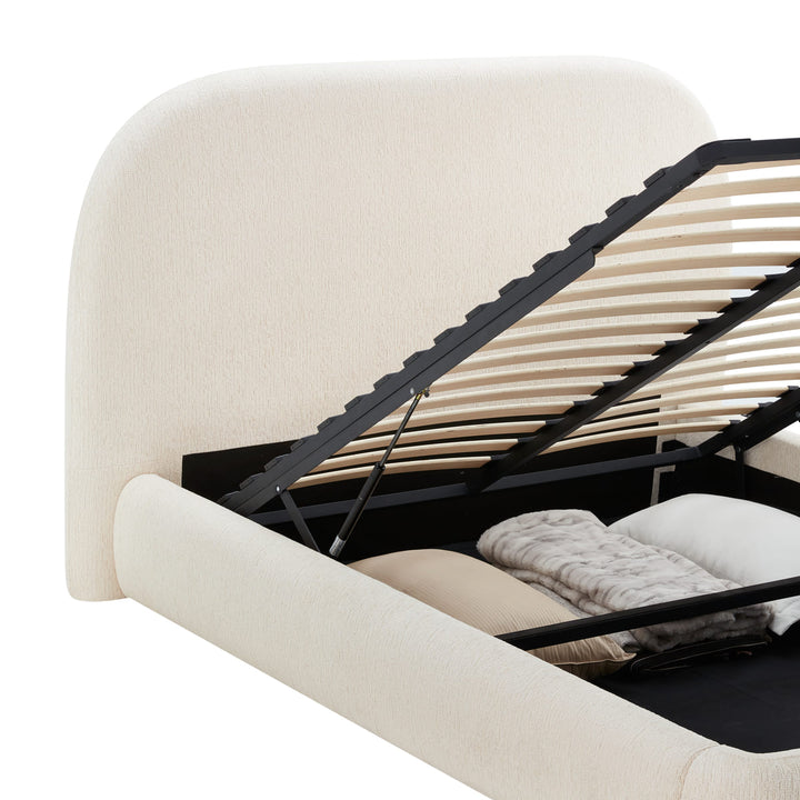 Asher Storage Bed underbed storage compartment opened