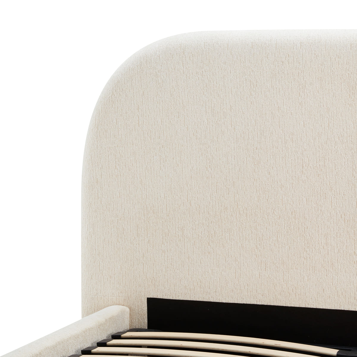 Asher Storage Bed rounded headboard design detail