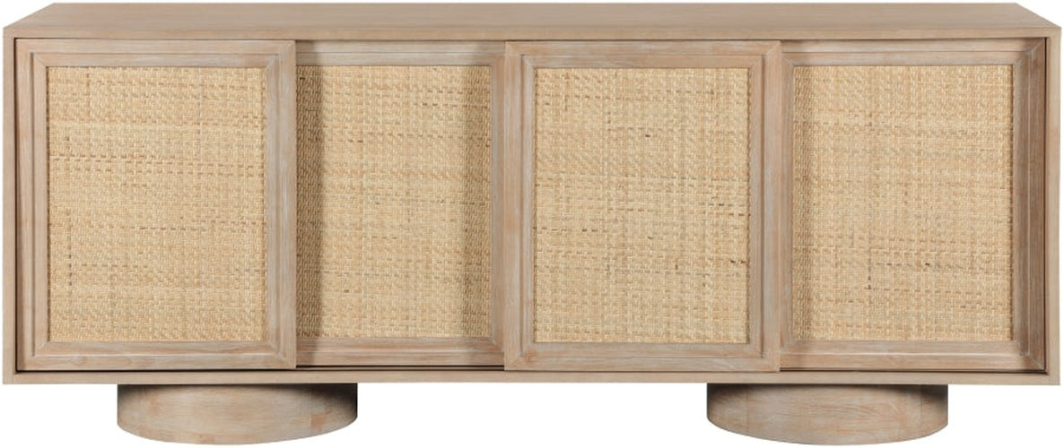 Windsor Solid Wood And Natural Cane Sideboard / Buffet