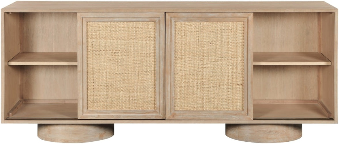 Windsor Solid Wood And Natural Cane Sideboard / Buffet
