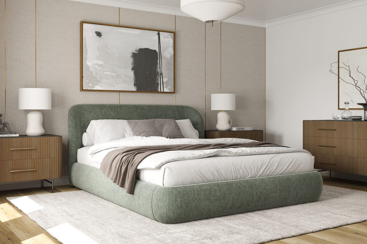 Chelsea Bed - Soft Rounded Upholstered Bed