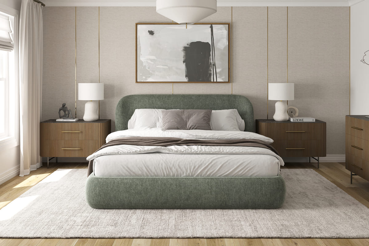 Chelsea Bed - Soft Rounded Upholstered Bed