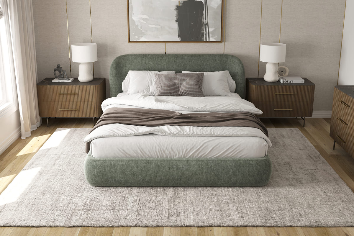Chelsea Bed - Soft Rounded Upholstered Bed