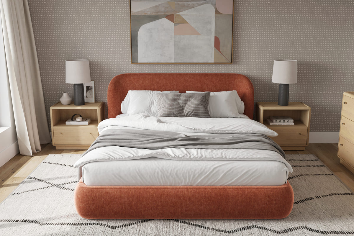 Chelsea Bed - Soft Rounded Upholstered Bed