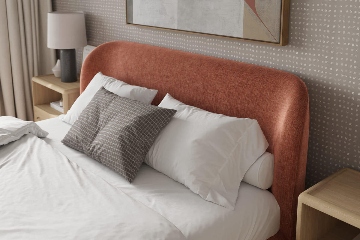 Chelsea Bed - Soft Rounded Upholstered Bed