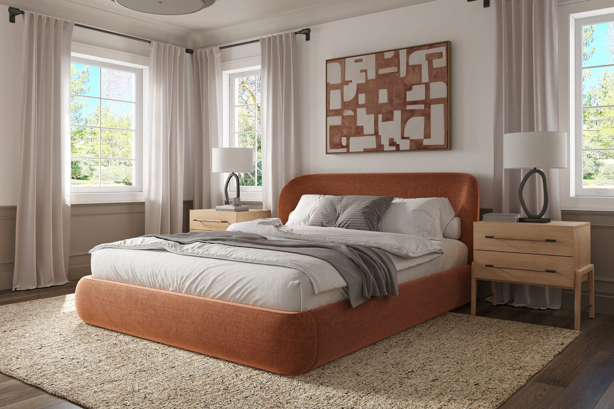 Chelsea Bed - Soft Rounded Upholstered Bed